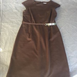 Brown dress with belt